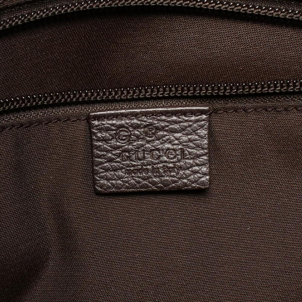Gucci brown bag leather shoulder pattern GG - Picture 4 of 5